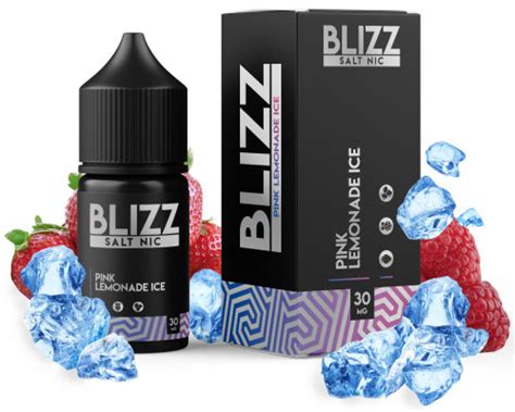 Сольова рідина Blizz Salt Pink Lemonade Ice 30 мг 30 мл Рожевий