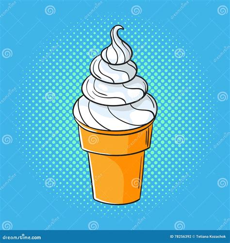 Vector Hand Gezeichnete Pop Arten Illustration Der Eiscreme Vektor