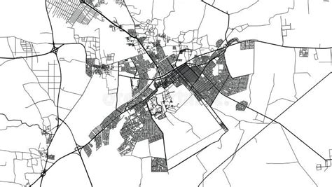 Urban Vector City Map of Al Kharj, Saudi Arabia, Middle East Stock ...