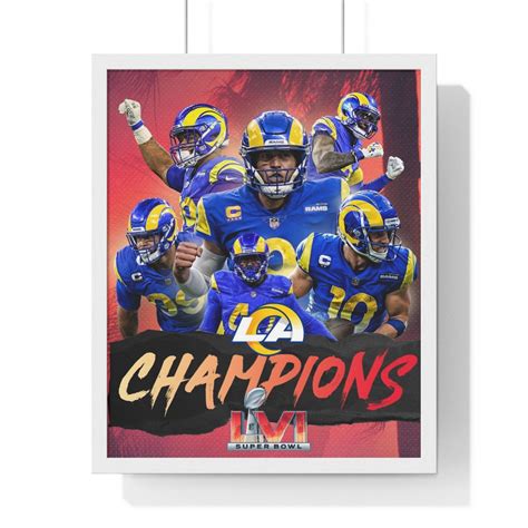 2022 Rams Super Bowl LVI Champions Wall Poster Canvas - Kaiteez