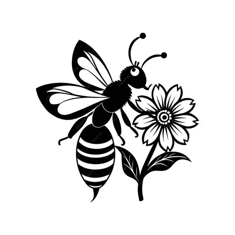 Bee Logo Bee Silhouettes Bee Logo Template Vector Illustration