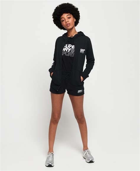 Superdry Core Sport Hoodie Met Rits Hoodies Voor Dames