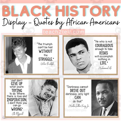 Black History Month Posters Bulletin Board Display Motivational Quotes ...