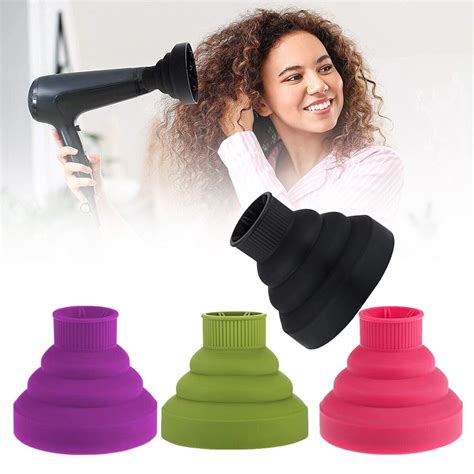 Weisipu Universal Collapsible Hair Dryer Diffuser Attachment Silicone Foldable Portable Travel