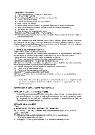 Plan De Sesion Modulo Manejo Ofimatica Utilitarios PDF