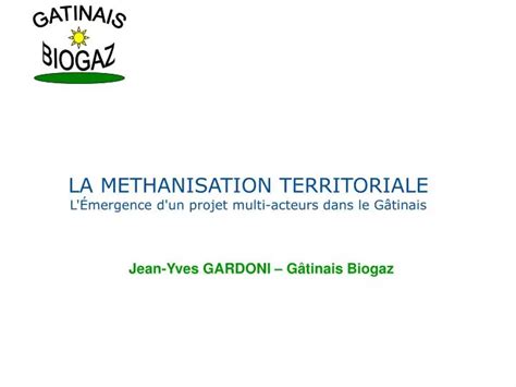 Ppt La Methanisation Territoriale L Mergence D Un Projet Multi