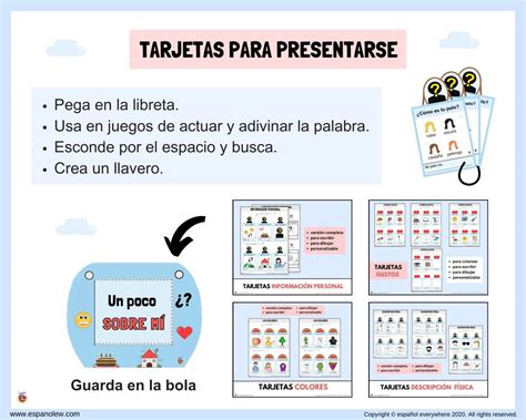 Tarjetas Para Presentarse Ideas De Juegos Y Actividades Para La Vuelta