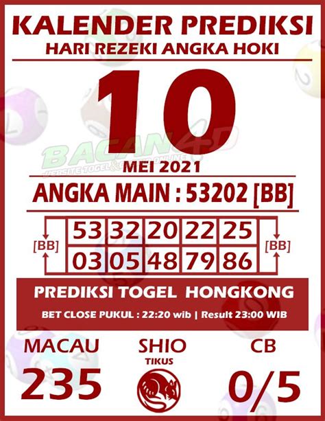 Angka Jitu Malam Ini Hk