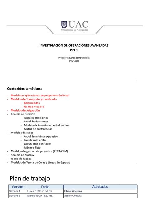 1 Investigación De Operaciones Pdf Programación Lineal La Investigación De Operaciones