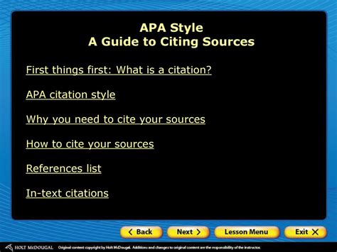 Apa Style A Guide To Citing Sources Ppt Download