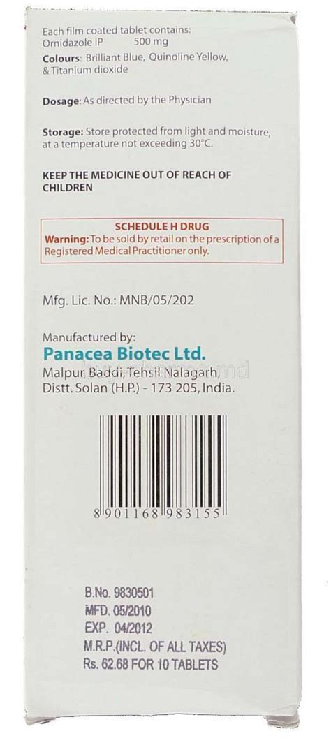 Buy Ornidazole Online