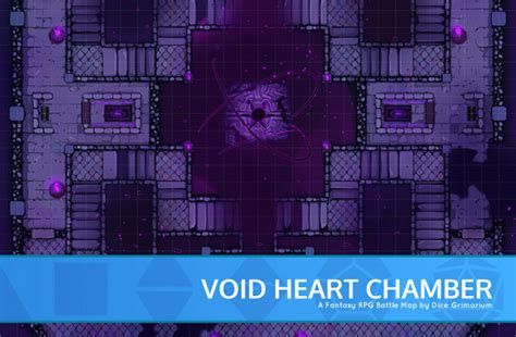 Void Heart Chamber - D&D Map for Roll20 And Tabletop - Dice Grimorium