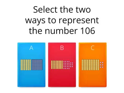 representing numbers  multiple ways  quiz