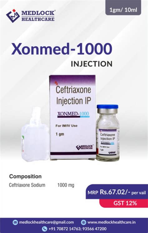 CEFTRIAXONE SODIUM 1000MG INJECTION MANUFACTURER SUPPLIER