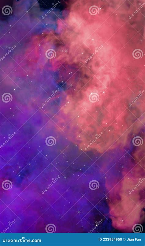 Nebulae And Colored Smoke 3d Rendering Stock Illustration