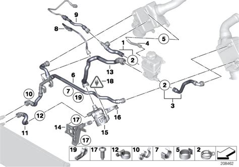 11517566335 Auxiliary Water Pump Cooling Coolant Hoses Genuine