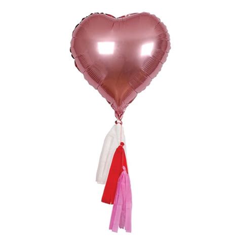 Pink Foil Heart Balloon Kit