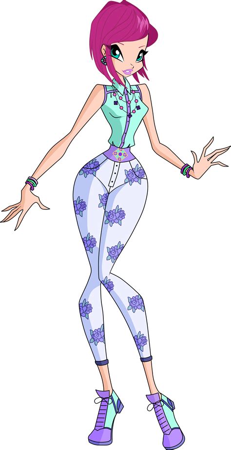 Winx Club Tecna Flower Fluo By Stockimageedits On Deviantart