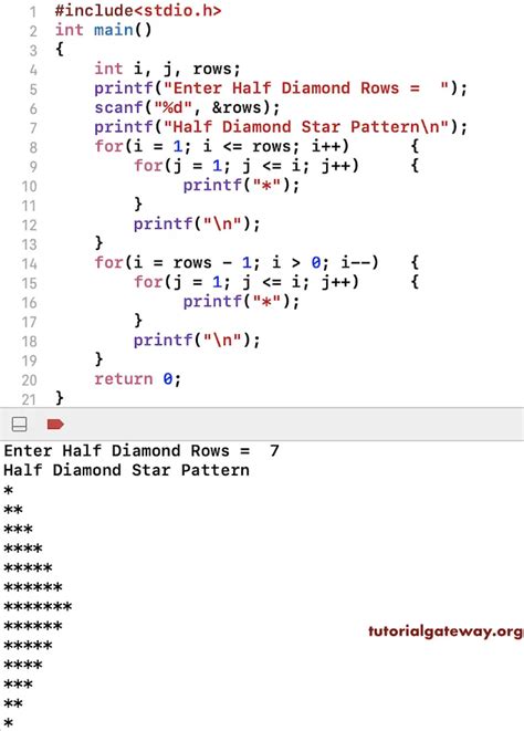 Code For Printing A Star Pattern C Program To Print Right Triangle