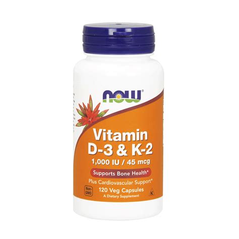NOW Foods Vitamin D3 & K2 Kapseln online bestellen