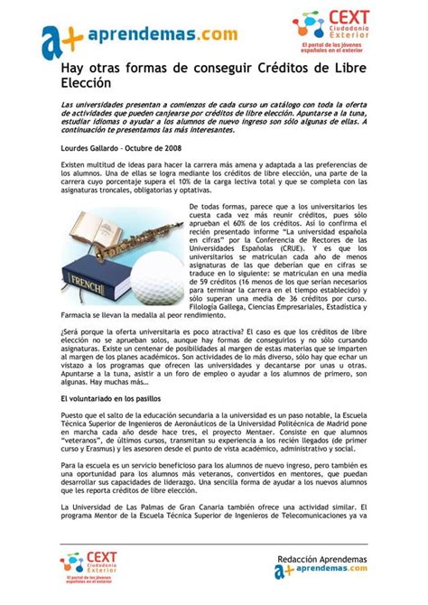 C Mo Conseguir Cr Ditos De Libre Elecci N Pdf