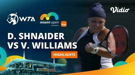 Diana Shnaider Vs Venus Williams Highlights Wta Miami Open Vidio