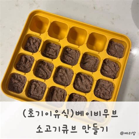 초기 토핑이유식베이비무브로 소고기큐브만들기 네이버 블로그