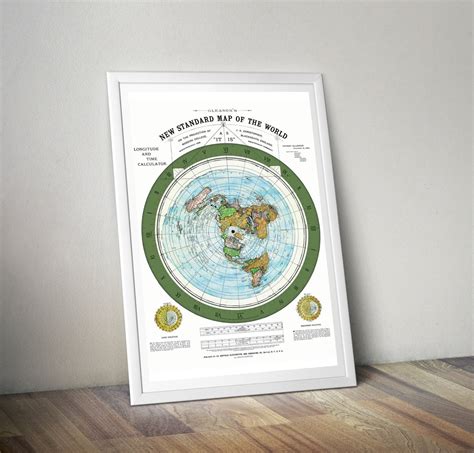 Alexander Gleason S New Standard Map Of The World 1892 Etsy