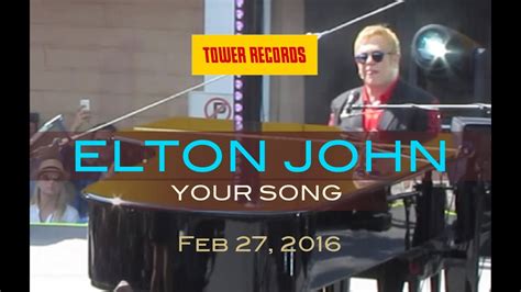 Elton John Your Song Live In Hollywood Full Hd Youtube