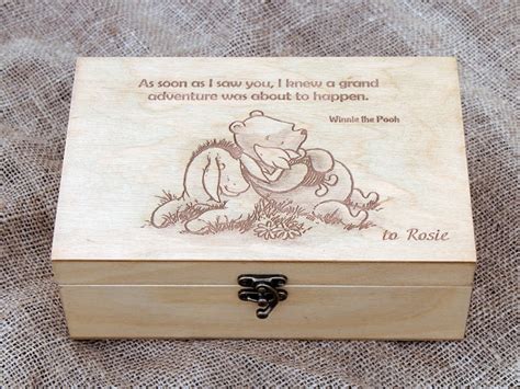 Custom Quote Wooden Box Memory Box Engraved Quote Box - Etsy