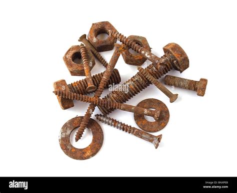 Old Rusty Bolt Nuts Hi Res Stock Photography And Images Alamy