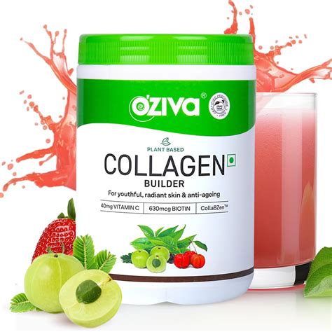 Amazon Oziva Plant Based Collagen Builder With Biotin Silica