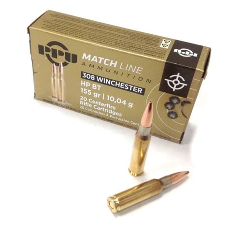 Ppu Prvi Partizan 308 155gr Hp Bt Match Ammunition Order Online Livens Gun Shop