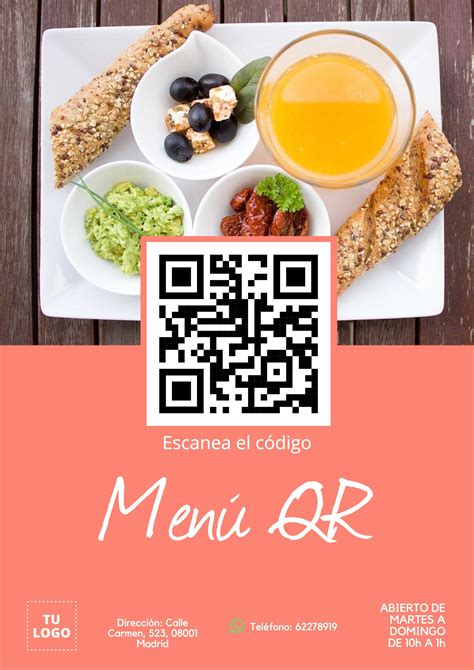 Menú QR para establecimientos a editar Publicidad de alimentos