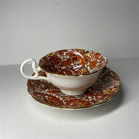 Vintage Dining Vintage Radfords Orange Paisley B Vintage Tea