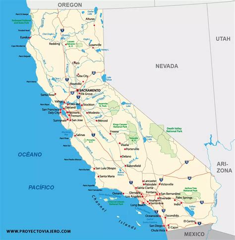 Mapa De California Estados Unidos