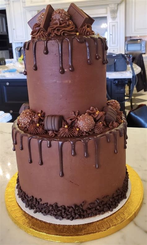 2 Tier Chocolate Lover’s Dream Celebration Cake In 2020 Cake Chocolate Fudge Cake Chocolate