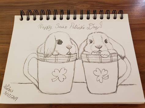 I Drew Some Bunnies For St Patrick S Day The Bunnies And Rabbits