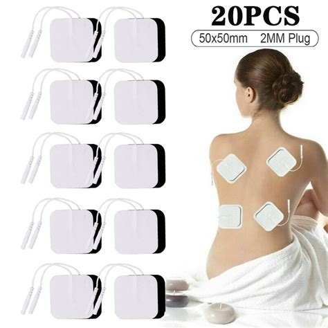 20pcs 5x5cm High Quality Nerve Stimulator Silicone Gel Electrode Pads