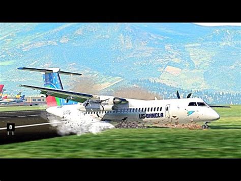 US Bangla Airlines Flight 211 Dash 8-Q400 Plane Crash Tribhuvan Airport ...