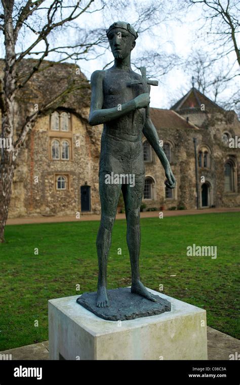 The Statue Of St Edmund By Dame Elizabeth Frink Was Commissioned In