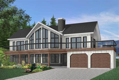 Window Filled Four Season Contemporary House Plan 21125dr