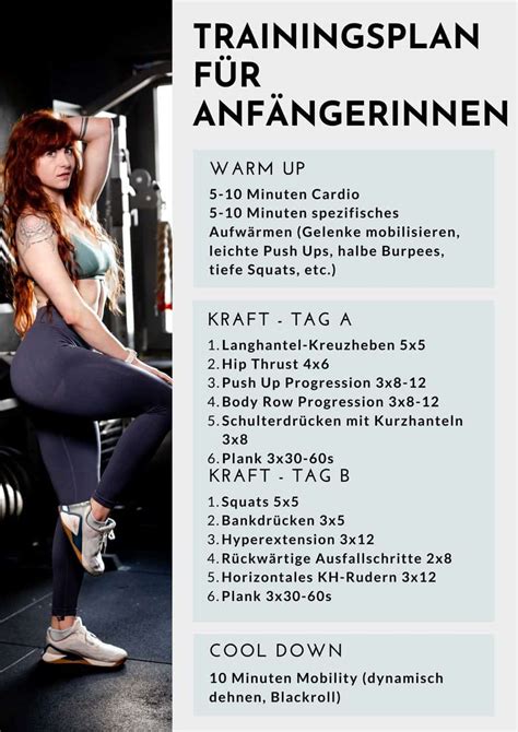 Trainingsplan Fitnessstudio F R Frauen Krafttraining F R Anf Ngerinnen