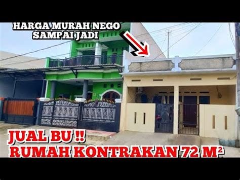 Jual BU Rumah kontrakan 2 pintu 72 M² strategis bebas banjir