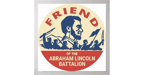 Abraham Lincoln Brigade Emblem Badge Poster Zazzle