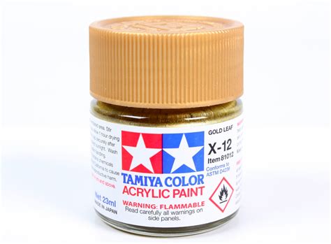 Acryl 23ml X 12 Gold Leaf Gloss Tamiya 81012