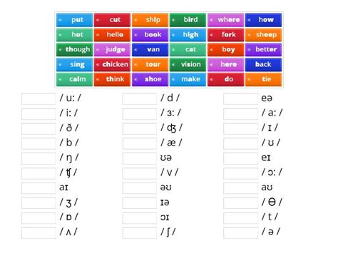 Phonetic Symbols Match Up