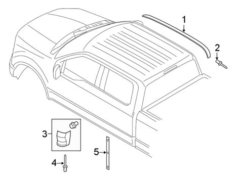 Ford F 250 Super Duty Molding Roof Moulding Crew Cab Roof