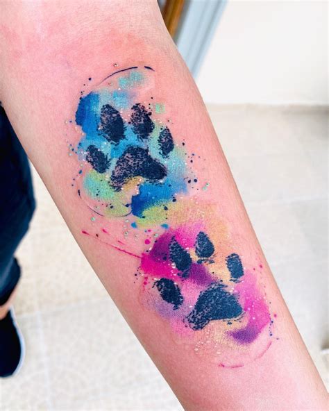 23 Surprisingly Sweet And Stunning Paw Print Tattoos Pawprint Tattoo