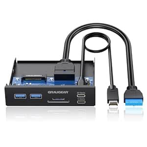 Graugear Inch Front Panel Usb Hub W Internal Card Reader Gbps